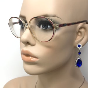Vintage Dunelm Ladies Eyeglasses Glasses Frame Pink Oval Used Eyeglass Frames Retro