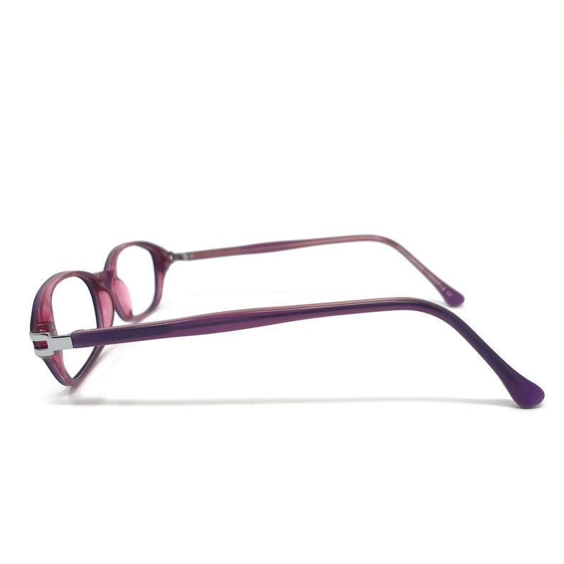 Vintage Specsavers Unisex 122 Glasögonbågar Lila Ovala Glasögonbågar Retro Herr Dam bild 5