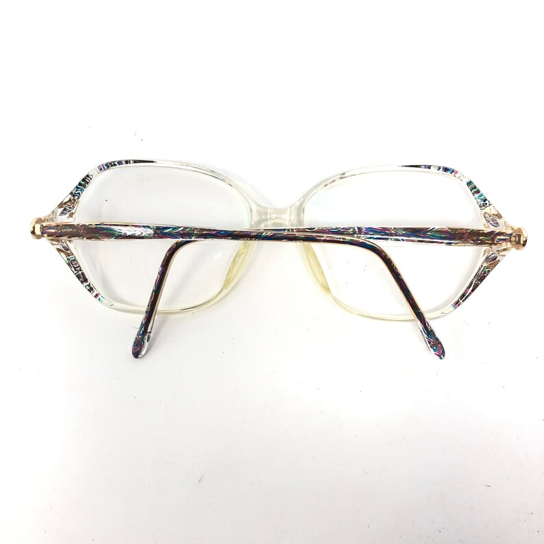Vintage Specsavers Grace glasögonbågar genomskinliga fyrkantiga glasögonbågar retro bild 5
