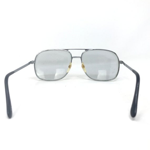 Vintage Mens Eyeglasses Glasses Frames Silver Pil… - image 4