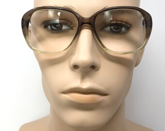 Vintage Adam Eyeglasses Glasses Frame Clear Brown Square Used Eyeglass Frames Retro Geek