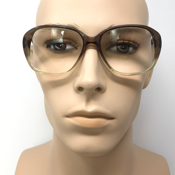 Vintage Adam Eyeglasses Glasses Frame Clear Brown… - image 1
