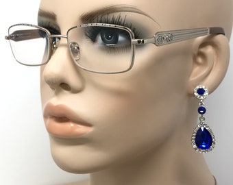 Vintage LM014 Ladies Eyeglasses Glasses Frame Gold Rectangular Used Eyeglass Frames Retro
