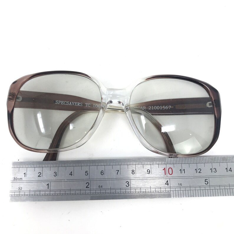 Vintage Specsavers Oscar glasögonbågar bruna nördiga glasögonbågar retro bild 7