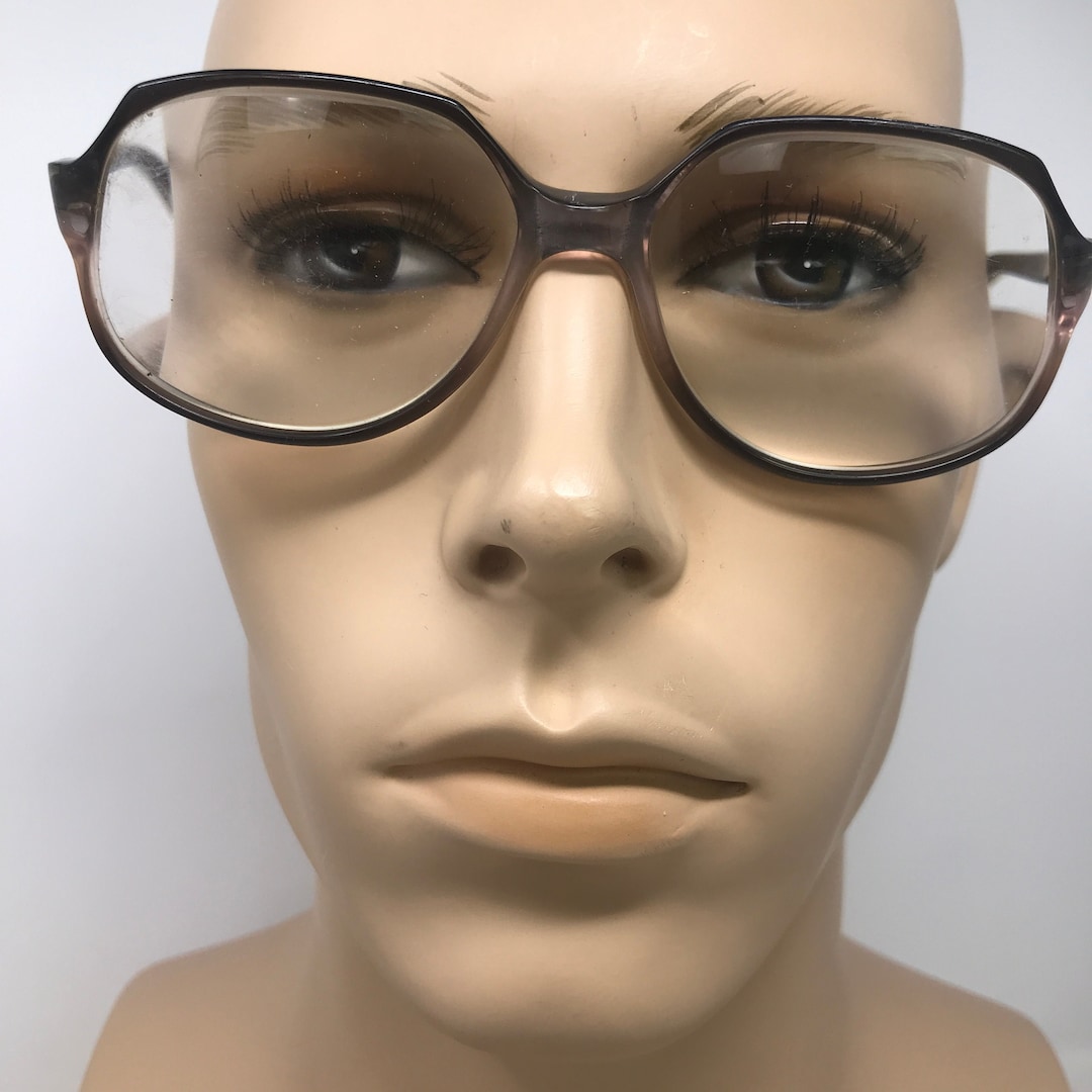 Vintage Mens Eyeglasses Glasses Frames Brown Square Eyeglasses Frame
