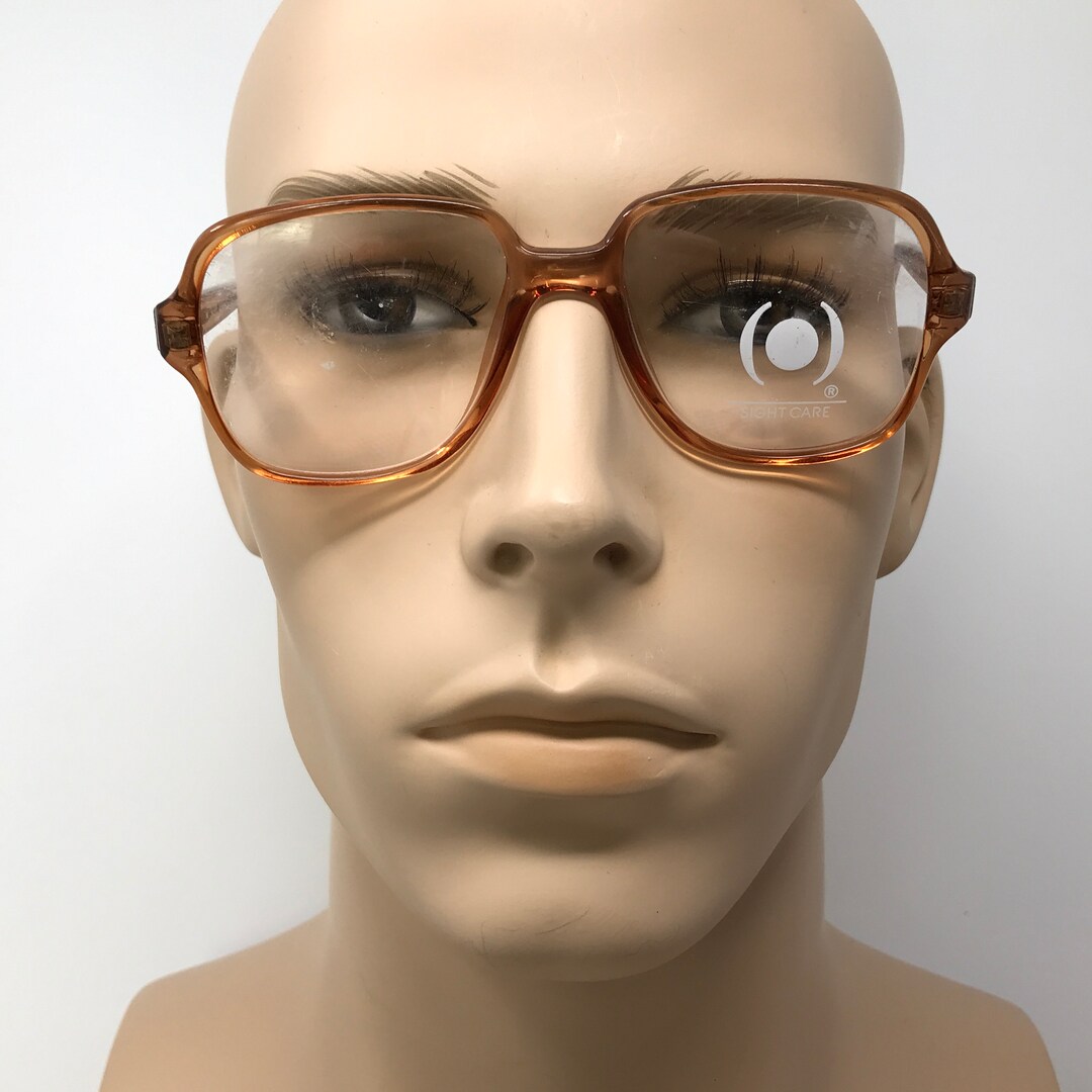 Vintage Sight Care Eyeglasses Glasses Frame Orange Square Used Eyeglass