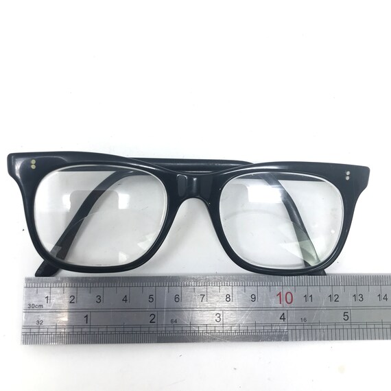 Vintage Mens Eyeglasses Glasses Frames Black Geek… - image 7