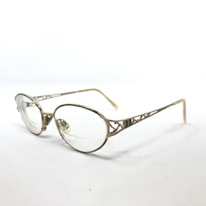 Vintage Oval Eyeglasses Glasses Frames Gold Metal Eyeglasses Frame Retro