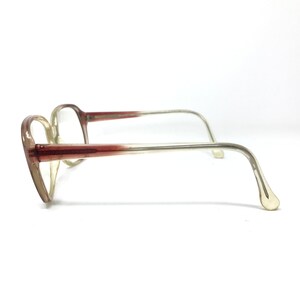 Vintage Dunelm Fred Eyeglasses Glasses Frame Red Clear Square Used Eyeglass Frames Retro image 3