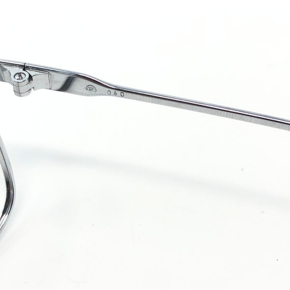 Vintage Mens Eyeglasses Glasses Frames Silver Squ… - image 9