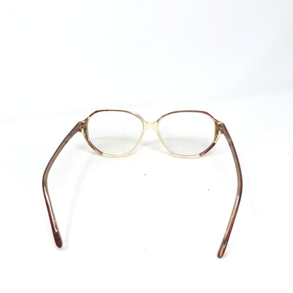 Vintage Ladies Eyeglasses Glasses Frames Red Clea… - image 4