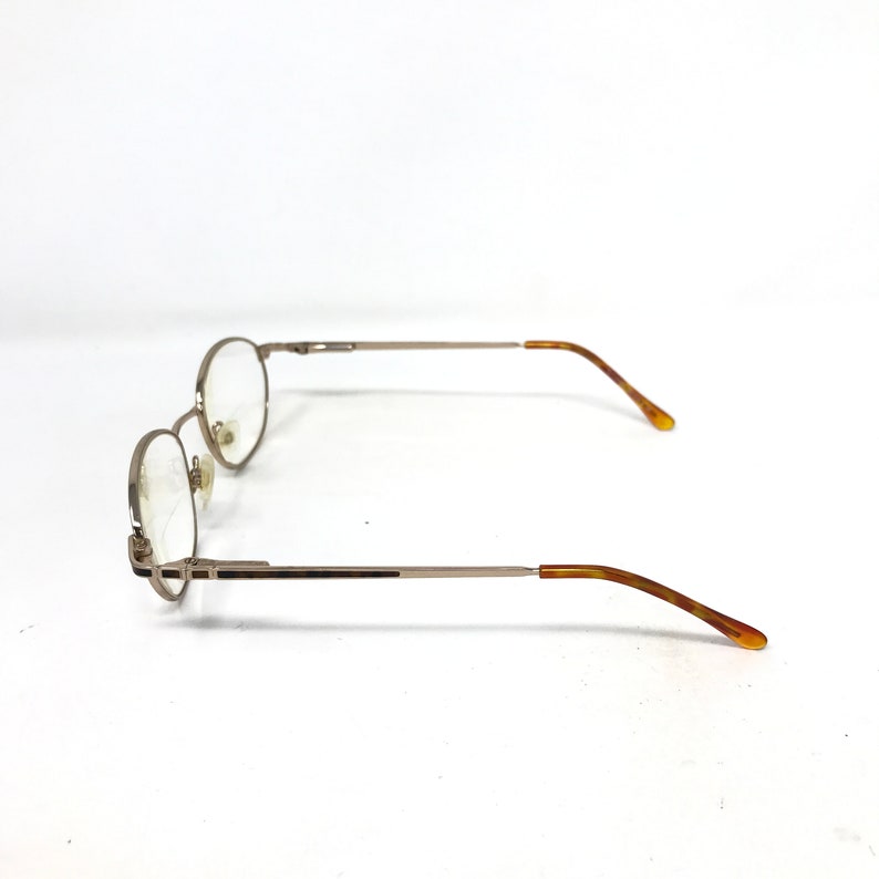 Vintage Specsavers Charity Eyeglasses Glasses Frames Gold Round Eyeglasses Frame Retro image 3