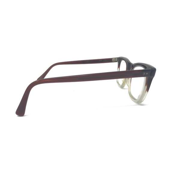 Vintage Mens Geek Eyeglasses Glasses Frames Brown… - image 5