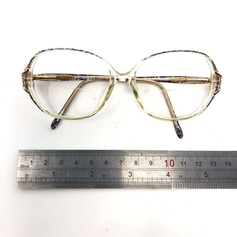 Vintage Specsavers Grace glasögonbågar genomskinliga fyrkantiga glasögonbågar retro bild 6
