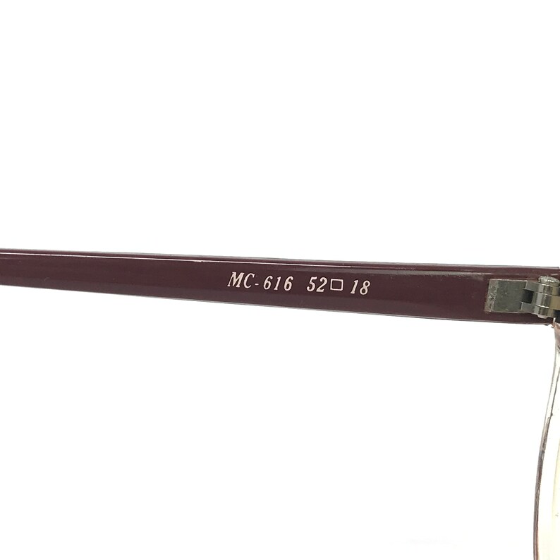 Vintage Specsavers MC-616 glasögonbåge röd rund panto begagnade glasögonbågar retro bild 10