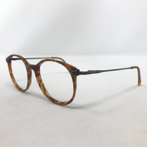 Vintage Round Panto Eyeglasses Ladies Glasses Frame Brown Used Eyeglass Frames Retro