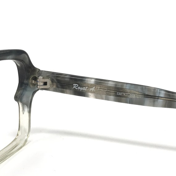 Vintage Mens Geek Eyeglasses Glasses Frames Grey … - image 10