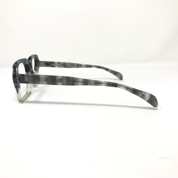 Vintage Mens Geek Eyeglasses Glasses Frames Grey … - image 4