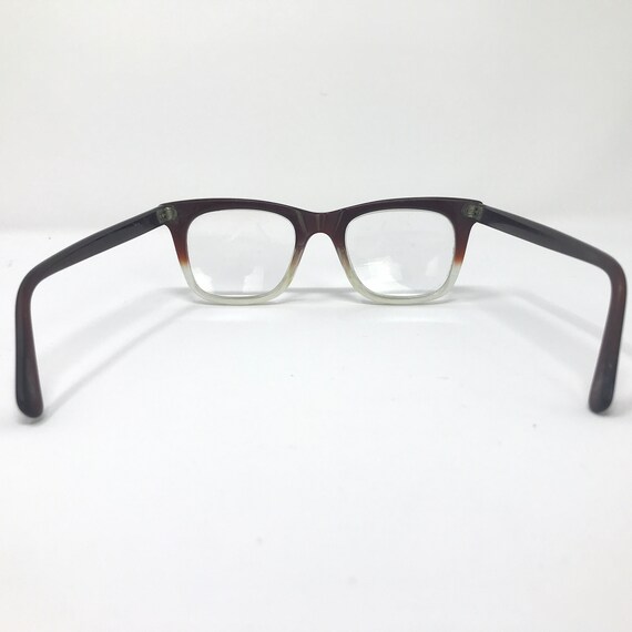Vintage Mens Geek Eyeglasses Glasses Frames Brown… - image 4