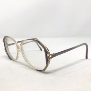 Vintage Dahlia Eyeglasses Glasses Frames Purple Oversized Eyeglasses Frame Retro