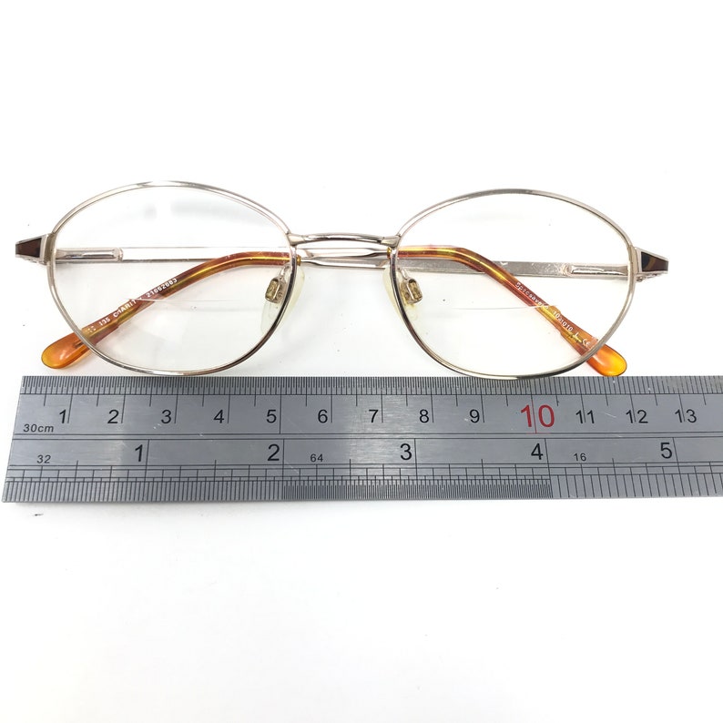 Vintage Specsavers Charity Eyeglasses Glasses Frames Gold Round Eyeglasses Frame Retro image 7