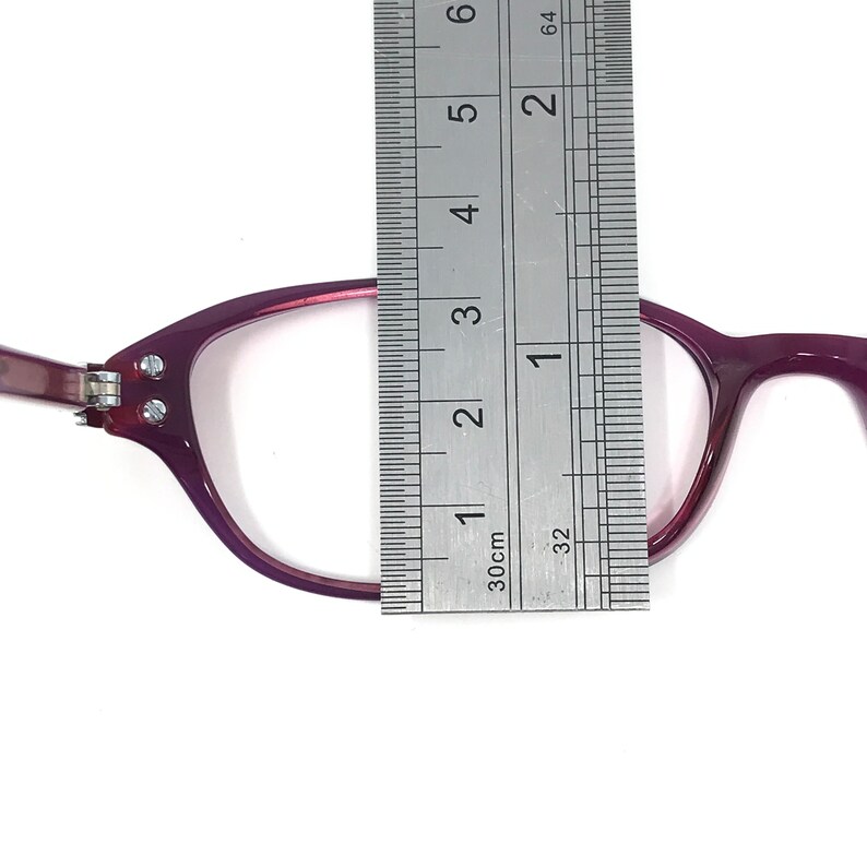 Vintage Specsavers Unisex 122 Glasögonbågar Lila Ovala Glasögonbågar Retro Herr Dam bild 8