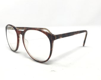 Vintage Jeff Banks Eyeglasses Glasses Frames Brown Tortoise Round Panto Eyeglasses Frame Retro