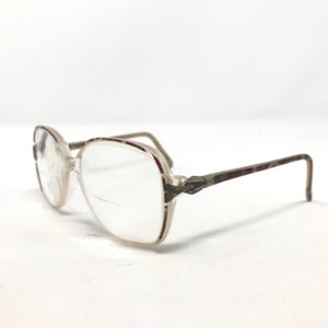 Vintage Genesis Eyeglasses Glasses Frames Red Clear Square Eyeglasses Frame Retro
