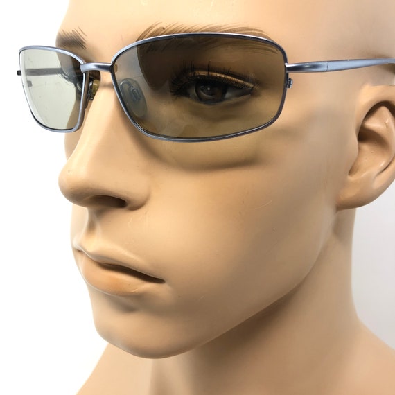 Vintage Boots Sunglasses Silver Oval Wrap Sun Shades Frames