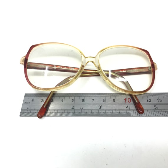 Vintage Tina Eyeglasses Glasses Frame Red Clear S… - image 7