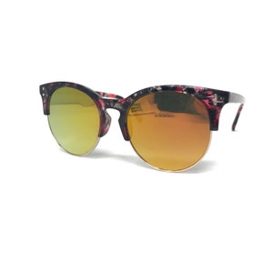 Vintage DZ2039 Sunglasses Black Pink Oversize Browline Sun Shades Frames Glasses Retro Unisex Mens Ladies