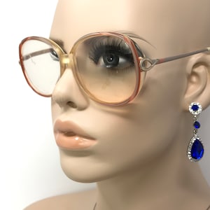 Vintage Vertex Eyeglasses Glasses Frame Clear Pink Square Used Eyeglass Frames Retro Britain