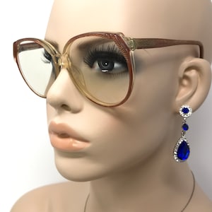 Vintage Safilo Elasta L 644 Eyeglasses Glasses Frame Brown Clear Oversized Used Eyeglass Frames Retro Italy