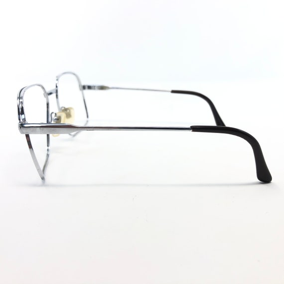 Vintage Mens Eyeglasses Glasses Frames Silver Squ… - image 4