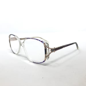 Vintage Ladies Oval Eyeglasses Glasses Frames Blue Clear Eyeglasses Frame Retro