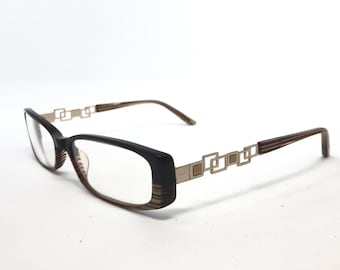 vintage Janet Reger 4018 Lunettes de vue montures de lunettes marron ovale monture de lunettes rétro