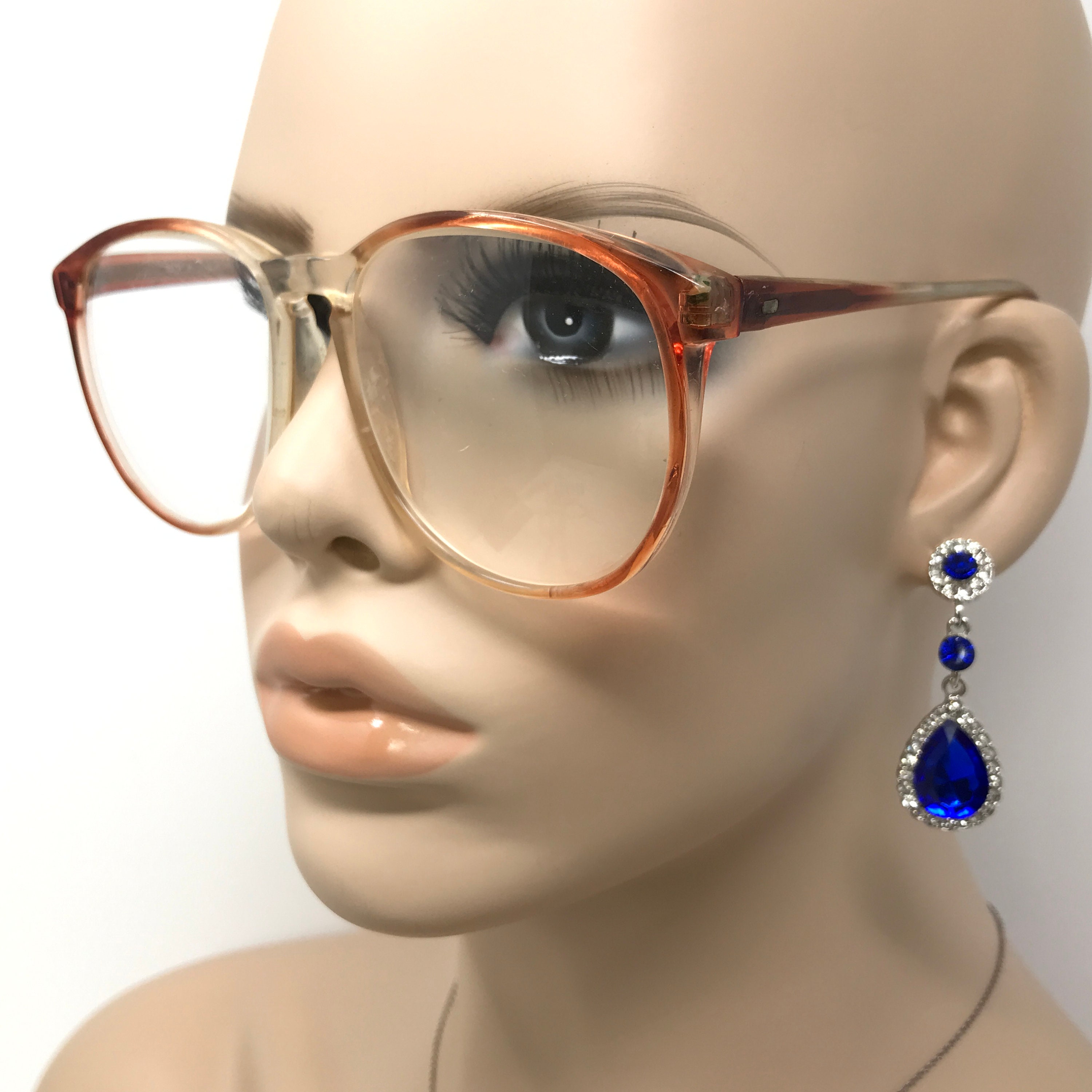 perzik Verdienen kiezen Vintage Specsavers bril frame duidelijk oranje vierkant - Etsy Nederland