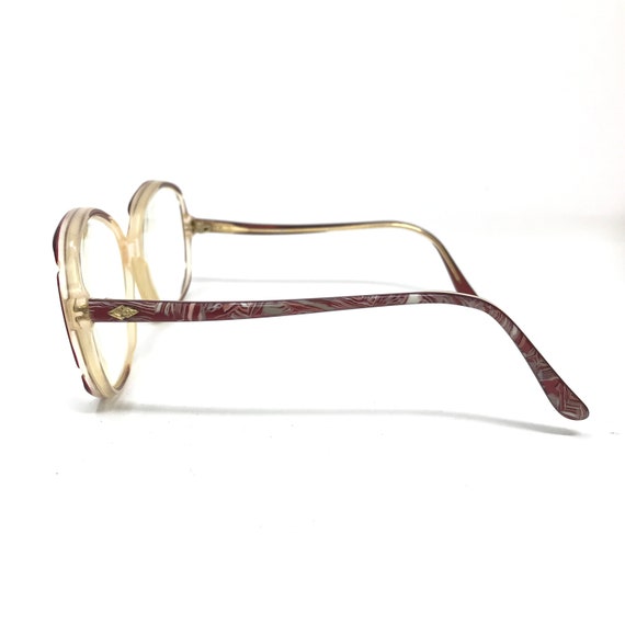 Vintage Ladies Eyeglasses Glasses Frame Red Clear… - image 4