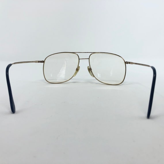 Vintage Mens Pilot Eyeglasses Glasses Frames Blue… - image 4