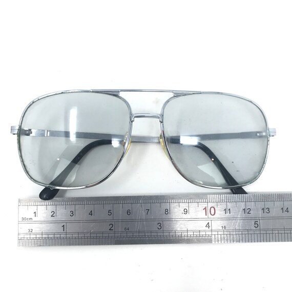 Vintage Mens Eyeglasses Glasses Frames Silver Pil… - image 7