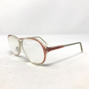 Montures de lunettes Dunelm Flo Jo vintage rétro, monture carrée transparente rouge