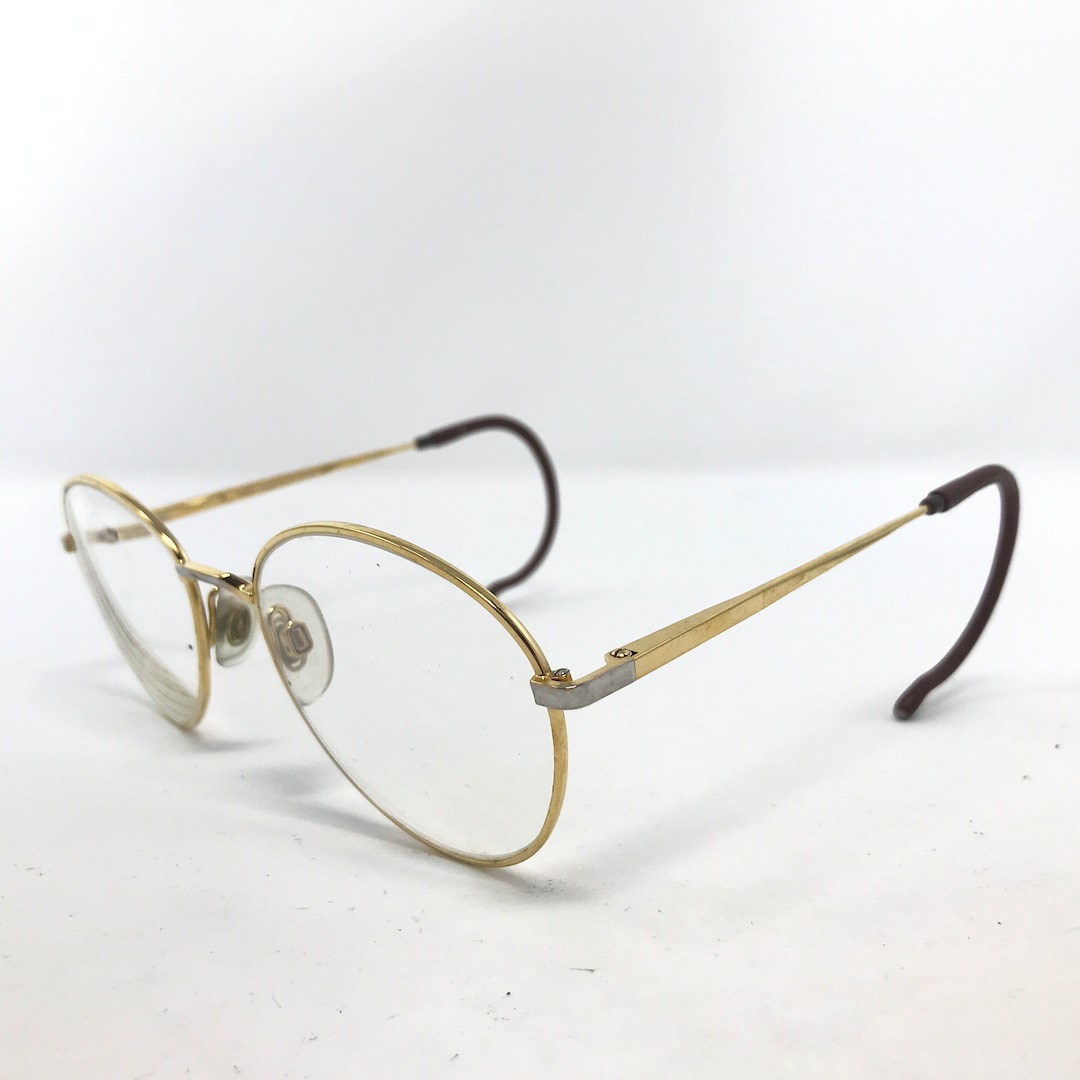 Vintage Mosaic Thirty Four Eyeglasses Glasses Frames Gold Round Eyeglasses  Frame Retro Hong Kong