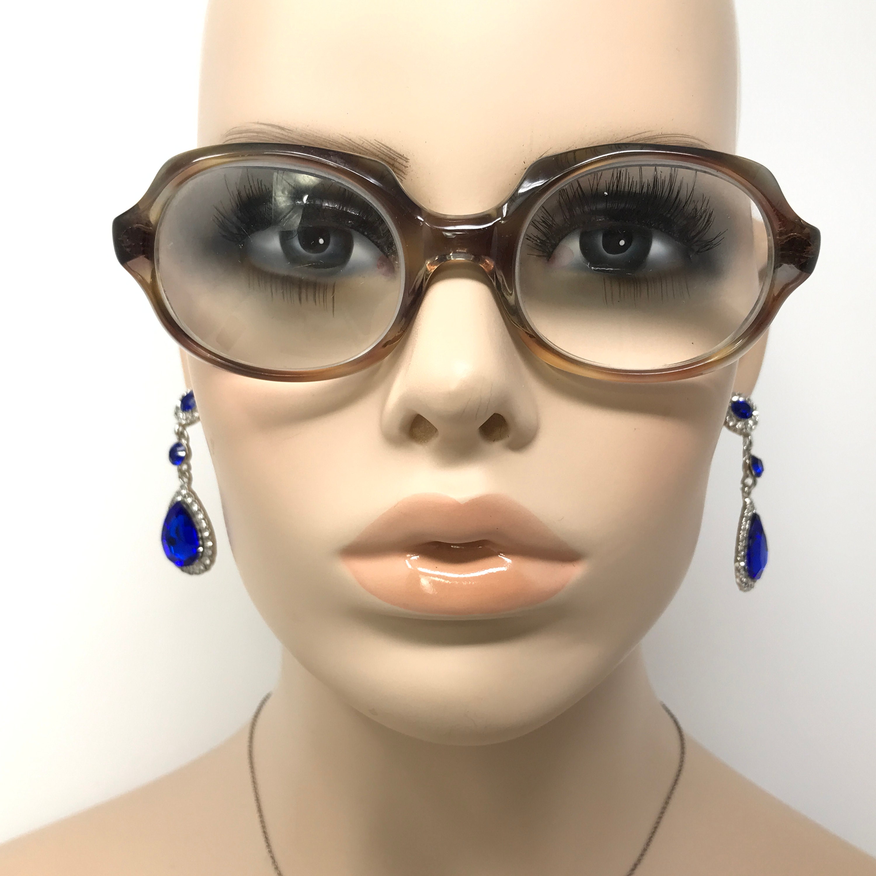 Vintage Hadley Zina Eyeglasses Glasses Frame Brown Thick Horn Rim Used Eyeglass Frames Retro