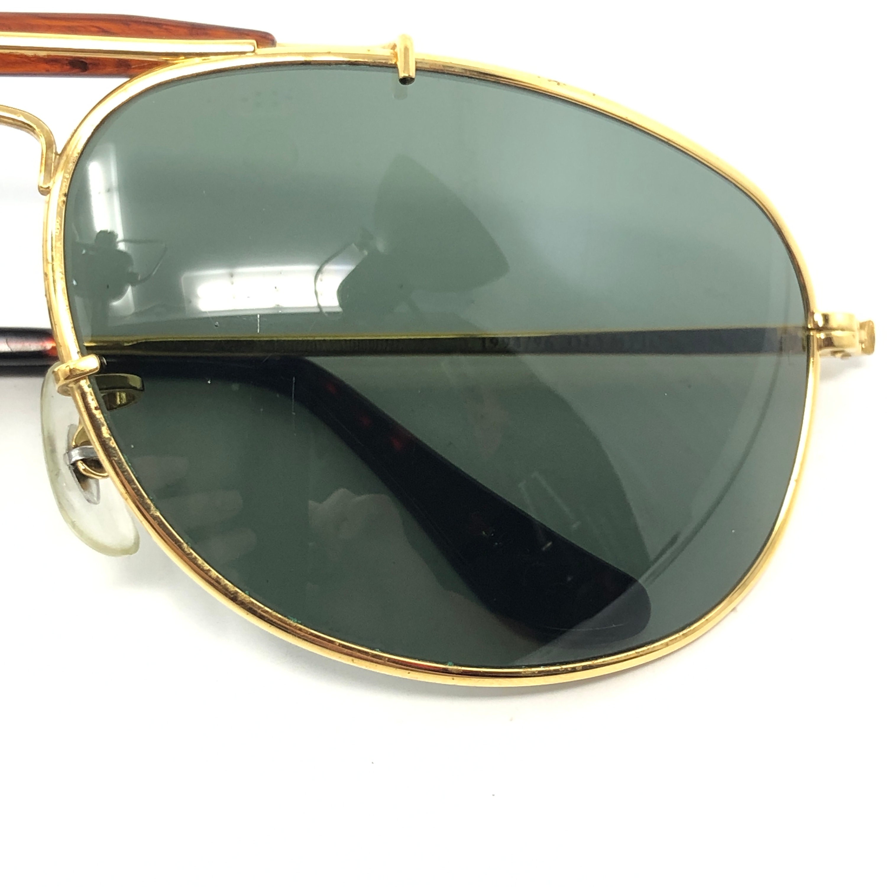 Vintage Olympics Logo Aviator Sunglasses Gold Toned Brown Lens 60s Style Ray-Ban RB3625 - New Aviator Sunglasses | FramesDirect.com main image 2