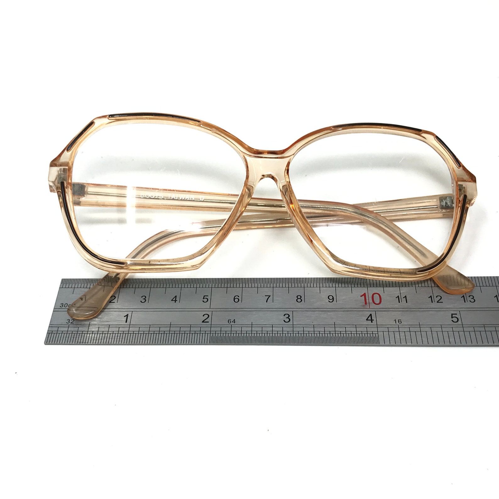 Vintage Boots Taiwan Eyeglasses Glasses Frame Clear Peach Etsy