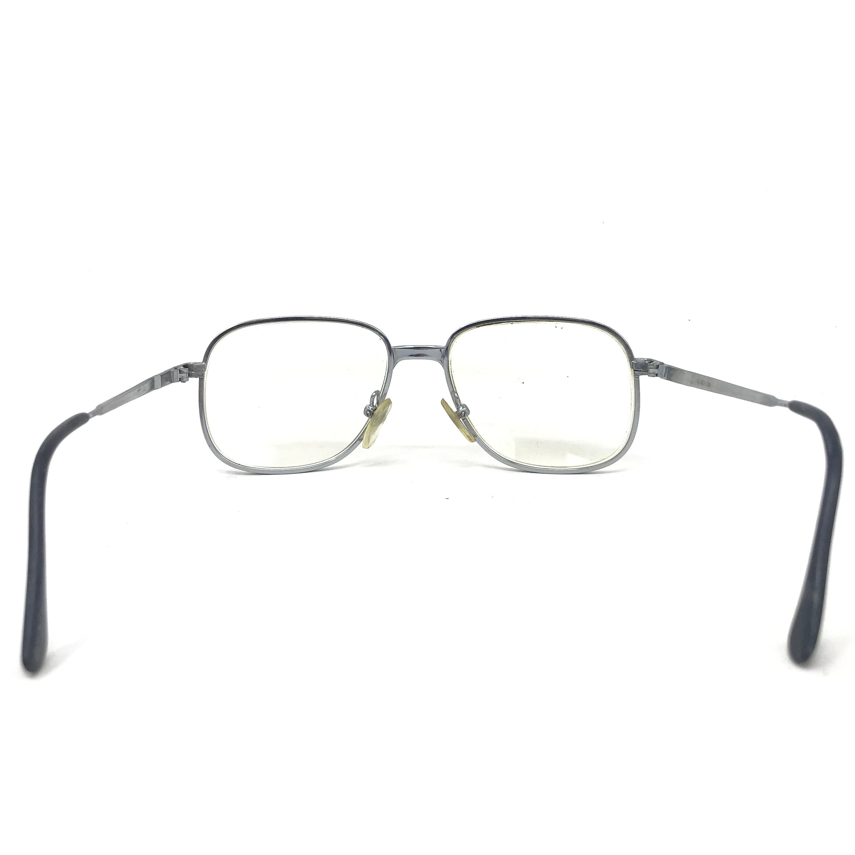 Occhiali Vista Uomo Vintage 80s – Montatura Oversize Argento – Lenti Chiare UV400 - Foto 4