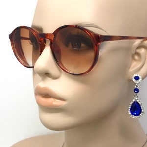 Lunettes de vue Dollond & Aitchison vintage, monture de lunettes marron, pont trou de serrure Panto, montures de lunettes d&#39;occasion rétro