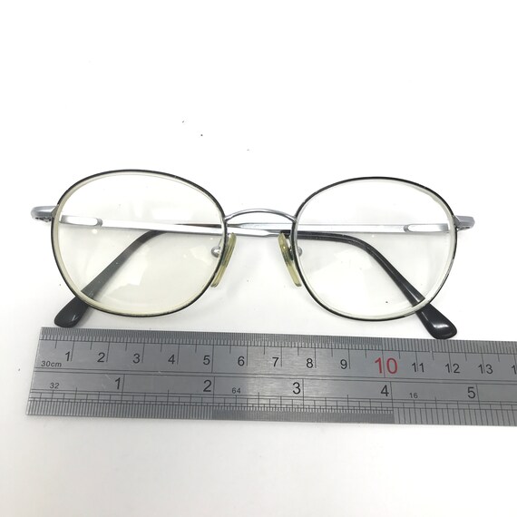 Vintage Round Eyeglasses Glasses Frame Silver Use… - image 7