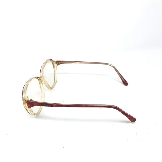 Vintage Ladies Eyeglasses Glasses Frames Red Clea… - image 3
