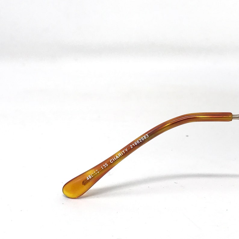 Vintage Specsavers Charity Eyeglasses Glasses Frames Gold Round Eyeglasses Frame Retro image 9